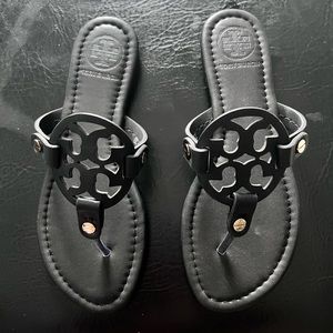 Tory Burch sandals. Size 39. Black.  Brand new. Never worn. TB box included.